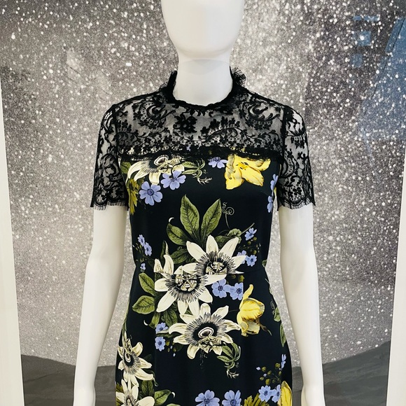 🔥 HP 🔥 Erdem Keni Floral Lace And Cady Dress - Picture 5 of 14